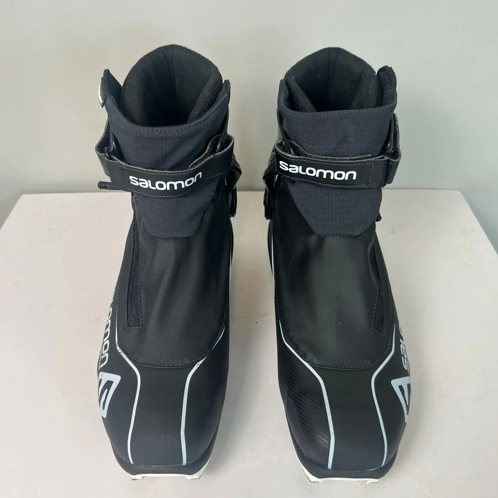 Salomon Equipe 8 SK Prolink Cross Country Skate Ski Boots Mens 11 Black Nordic